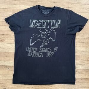 Led Zeppelin T-Shirt United States of America Tour 1977 Size Large